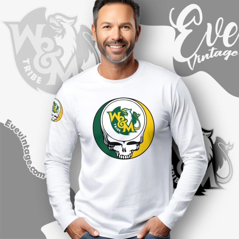 William Mary Steal Your Face Grateful Dead Shirt Long Sleeve Tee William Mary Steal Your Face Grateful Dead Shirt Long Sleeve Tee