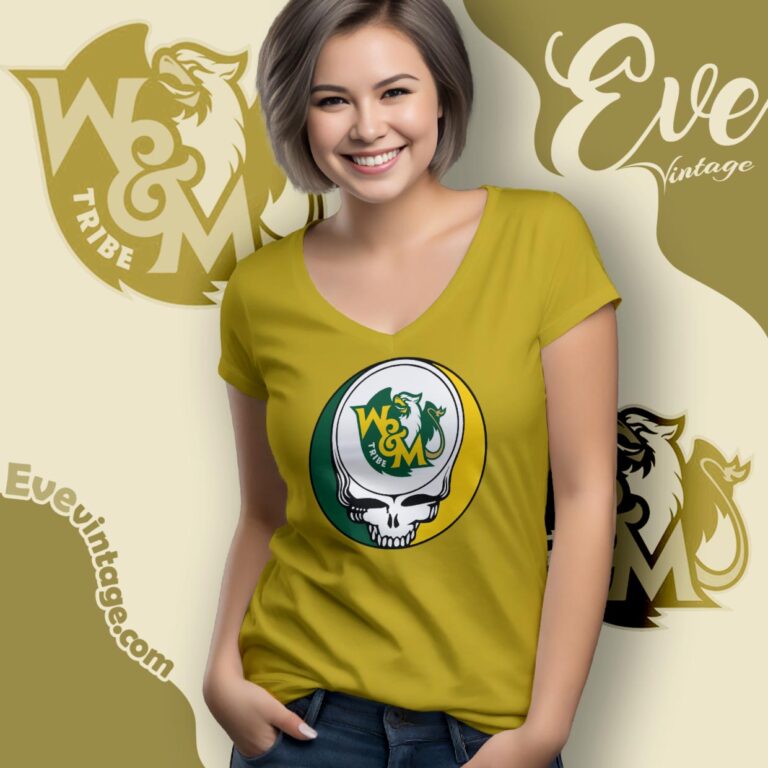 William Mary Steal Your Face Grateful Dead Shirt V Neck TShirt William Mary Steal Your Face Grateful Dead Shirt V Neck TShirt