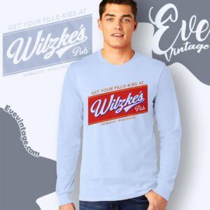 Wilzke's Pub Shirt Menasha Wisconsin Dive Bar Long Sleeve Tee