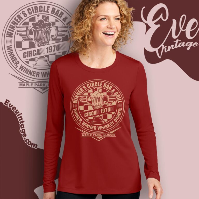 Winner's Circle Bar Shirt Maple Park Il Dive Bar Long Sleeve Tee Winner's Circle Bar Shirt Maple Park Il Dive Bar Long Sleeve Tee