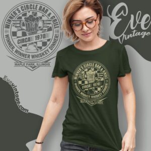 Winner's Circle Bar Shirt Maple Park Il Dive Bar Women T shirt