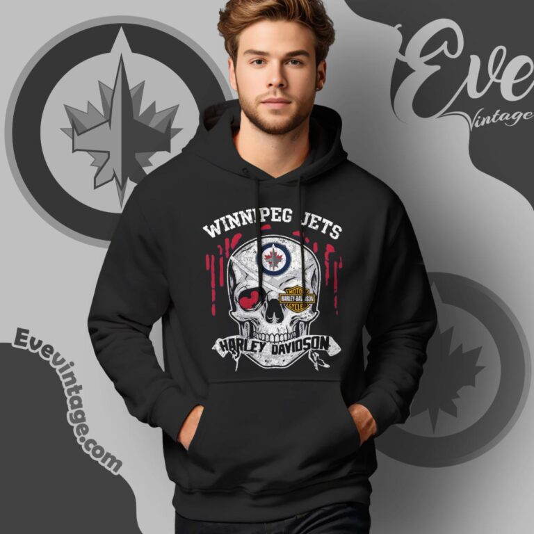 Winnipeg Jets Harley Davidson Skull Shirt Hoodie Winnipeg Jets Harley Davidson Skull Shirt Hoodie