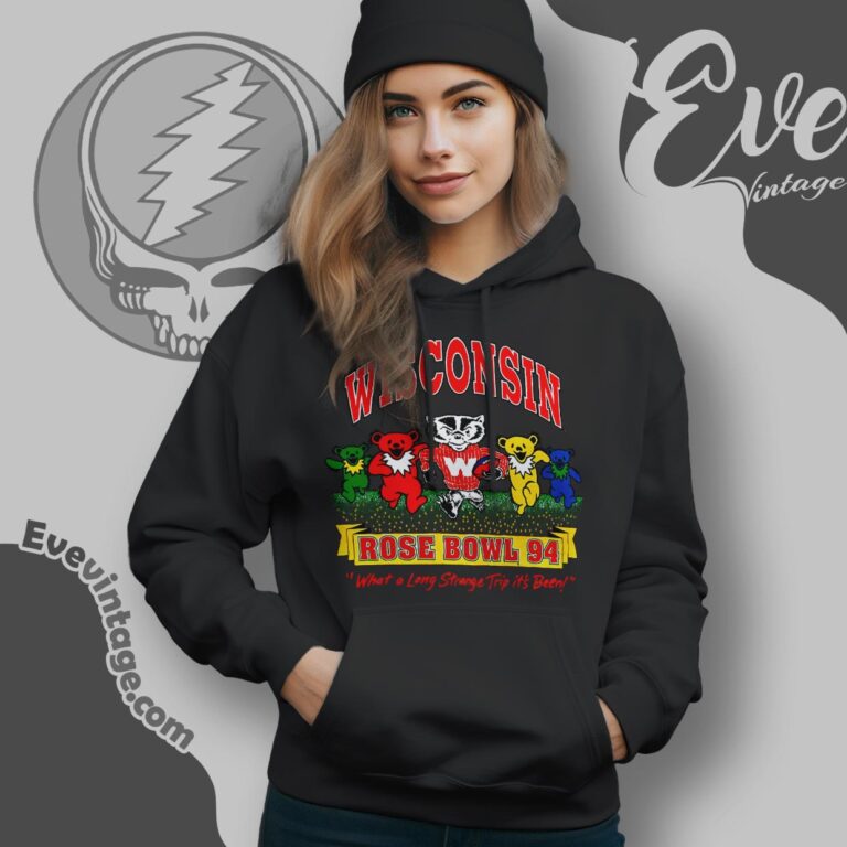 Wisconsin Badgers Rose Bowl 1994 Grateful Dead Dancing Bear Shirt Hoodie Wisconsin Badgers Rose Bowl 1994 Grateful Dead Dancing Bear Shirt Hoodie
