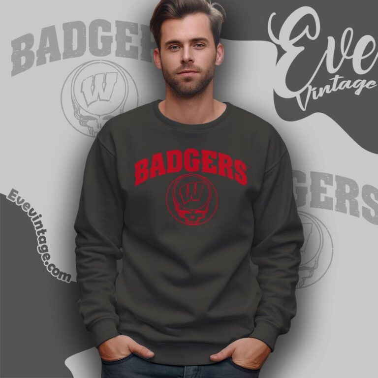 Wisconsin Badgers Steal Your Face Simple Logo Sweatshirt Wisconsin Badgers Steal Your Face Simple Logo Sweatshirt
