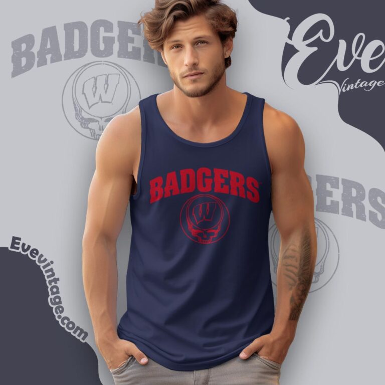 Wisconsin Badgers Steal Your Face Simple Logo Tank Top Racerback Wisconsin Badgers Steal Your Face Simple Logo Tank Top Racerback