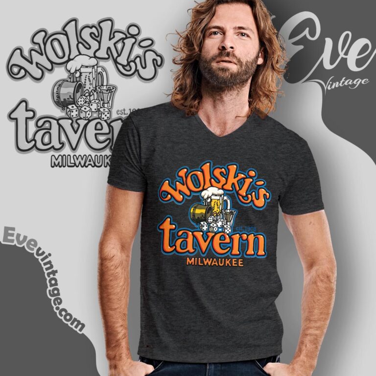 Wolski's Tavern Shirt Milwaukee Wisconsin Dive Bar V Neck TShirt Wolski's Tavern Shirt Milwaukee Wisconsin Dive Bar V Neck TShirt