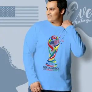 World Cup 2026 Usa Canada Mexico Shirt Tour Soccer Cities Long Sleeve Tee