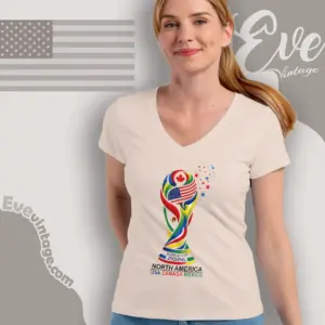 World Cup 2026 Usa Canada Mexico Shirt Tour Soccer Cities V Neck TShirt