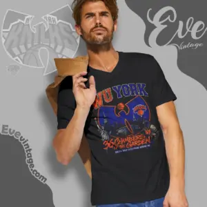 Wu Tang Knicks Shirt 36 Chambers Of The Garden V Neck TShirt