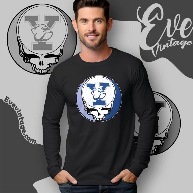 Yale Bulldogs Steal Your Face Stealie Shirt Long Sleeve Tee Yale Bulldogs Steal Your Face Stealie Shirt Long Sleeve Tee