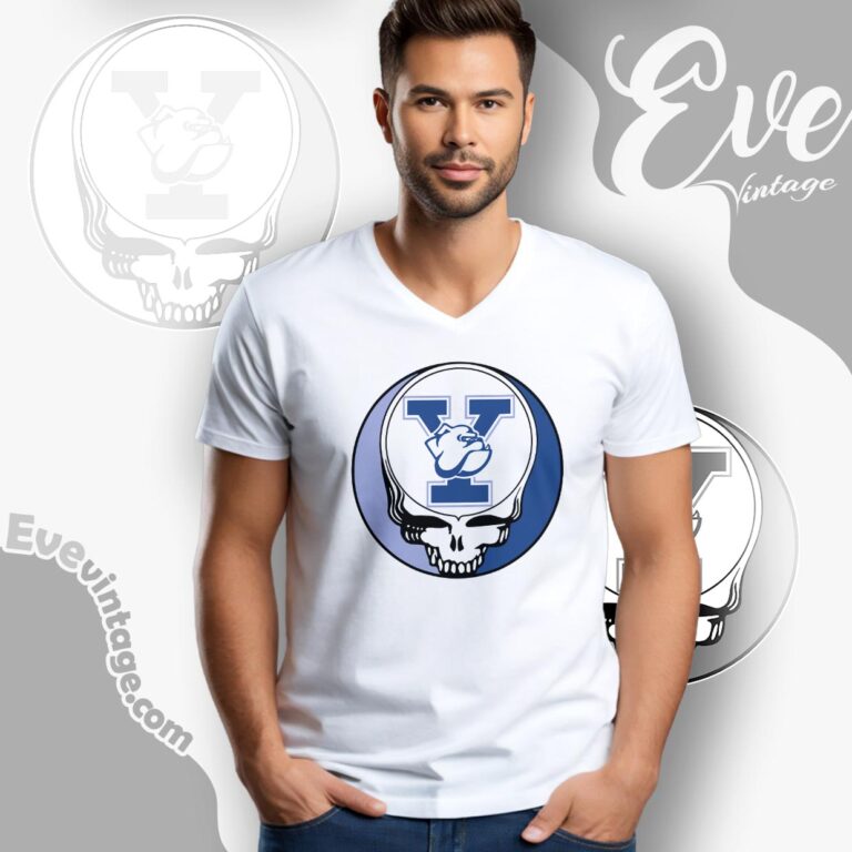 Yale Bulldogs Steal Your Face Stealie Shirt V Neck TShirt Yale Bulldogs Steal Your Face Stealie Shirt V Neck TShirt