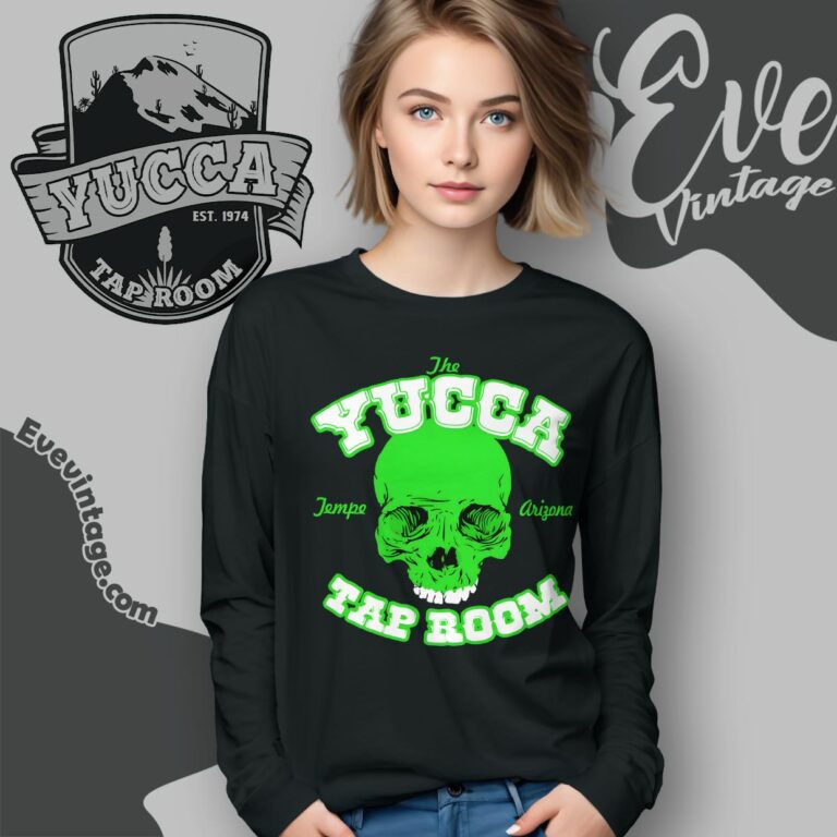 Yucca Tap Room Shirt Skully face Bar Long Sleeve Tee Yucca Tap Room Shirt Skully face Bar Long Sleeve Tee