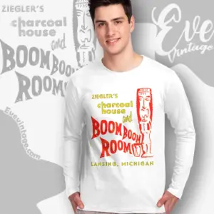 Zieglers Charcoal House Shirt Lansing Mi Tiki Bar Long Sleeve Tee