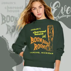 Zieglers Charcoal House Shirt Lansing Mi Tiki Bar Sweatshirt