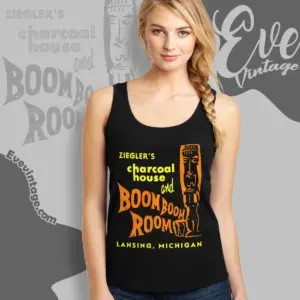 Zieglers Charcoal House Shirt Lansing Mi Tiki Bar Tank Top Racerback