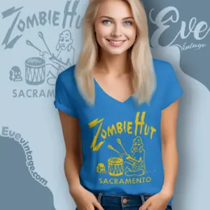 Zombie Hut Shirt Sacramento Ca Bar V Neck TShirt