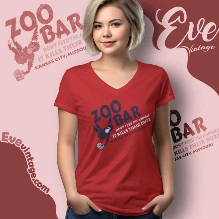 Zoo Bar Kansas City Missouri Dive Bar V Neck TShirt Zoo Bar Kansas City Missouri Dive Bar V Neck TShirt
