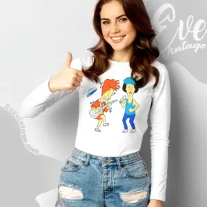 ac beavis and dc butthead vintage long sleeve tee