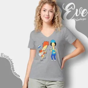 ac beavis and dc butthead vintage v neck tshirt