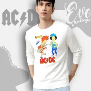 acdc beavis and butthead long sleeve tee