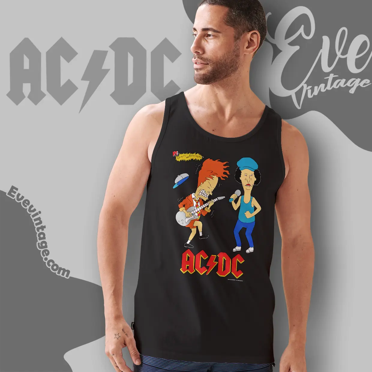 acdc beavis and butthead tank top racerback acdc beavis and butthead tank top racerback