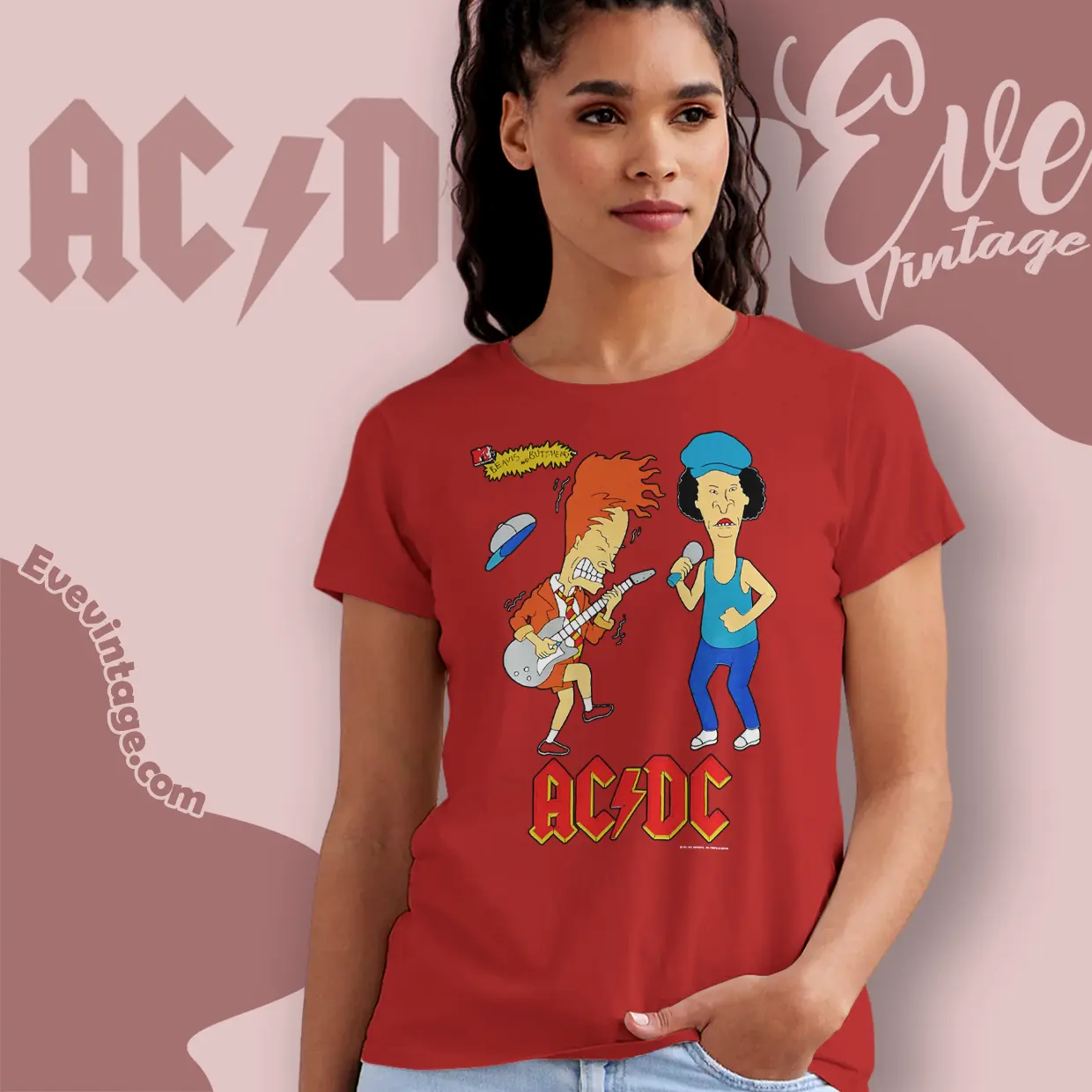 acdc beavis and butthead women t shirt acdc beavis and butthead women t shirt