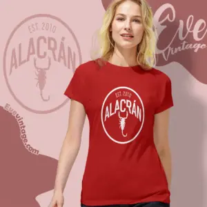alacran tequila scorpion bite women t shirt