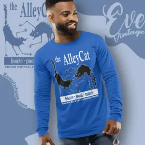 alley cat lounge shirt indianapolis dive bar long sleeve tee