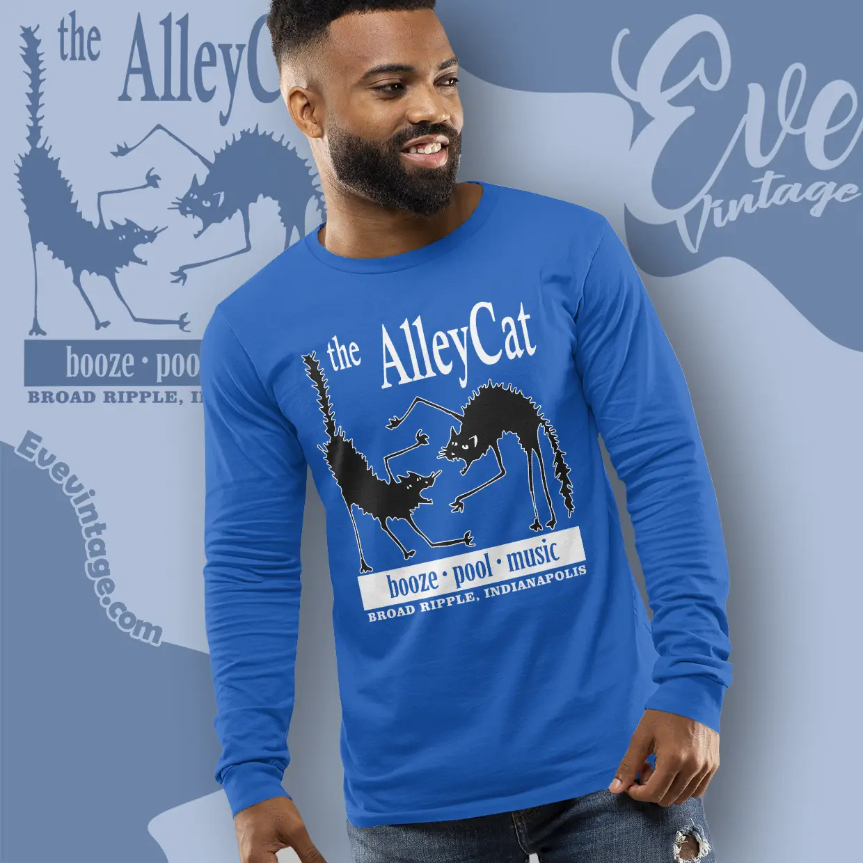 alley cat lounge shirt indianapolis dive bar long sleeve tee alley cat lounge shirt indianapolis dive bar long sleeve tee
