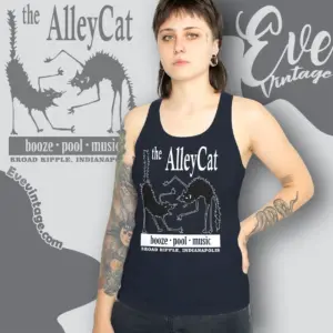 alley cat lounge shirt indianapolis dive bar tank top racerback