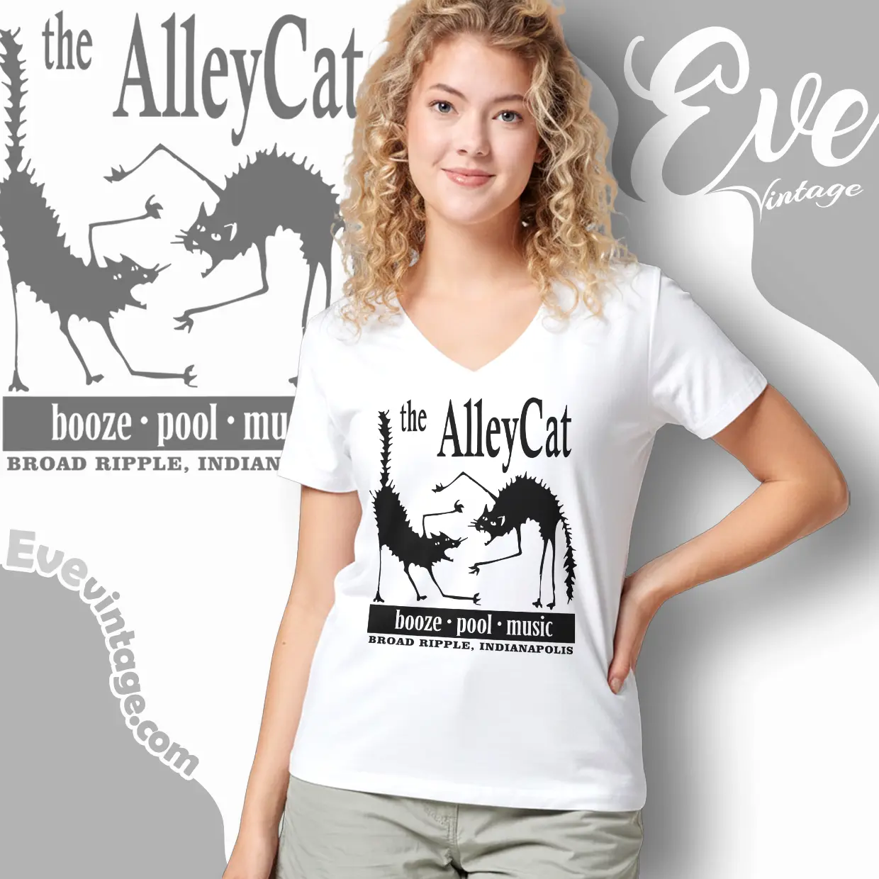 alley cat lounge shirt indianapolis dive bar v neck tshirt alley cat lounge shirt indianapolis dive bar v neck tshirt