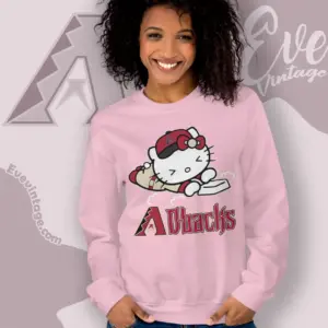 arizona diamondbacks hello kitty sliding into home sweatshirt