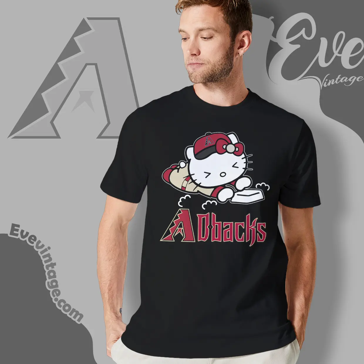 arizona diamondbacks hello kitty sliding into home t shirt arizona diamondbacks hello kitty sliding into home t shirt