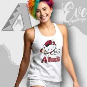 arizona diamondbacks hello kitty sliding into home tank top racerback