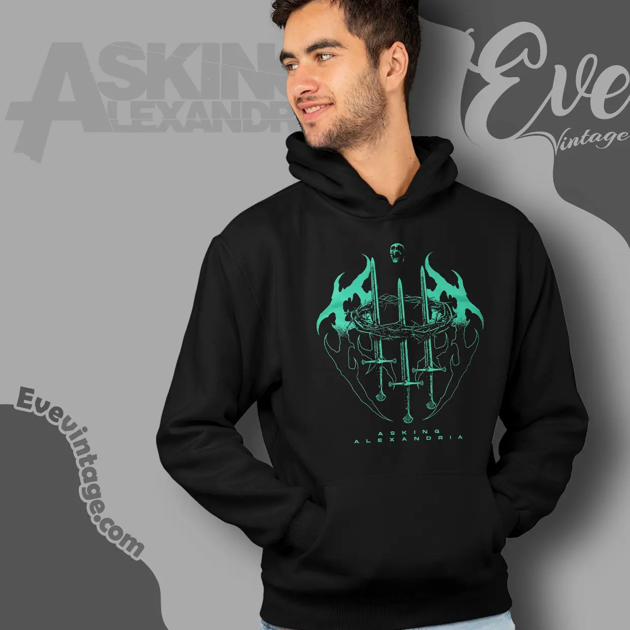 asking alexandria crown sword hoodie asking alexandria crown sword hoodie