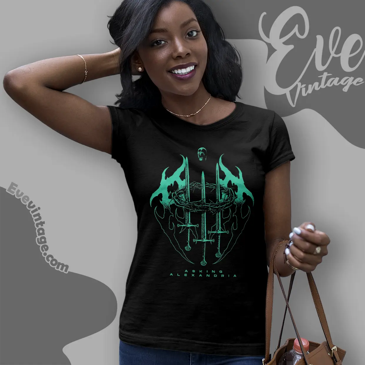 asking alexandria crown sword women t shirt asking alexandria crown sword women t shirt