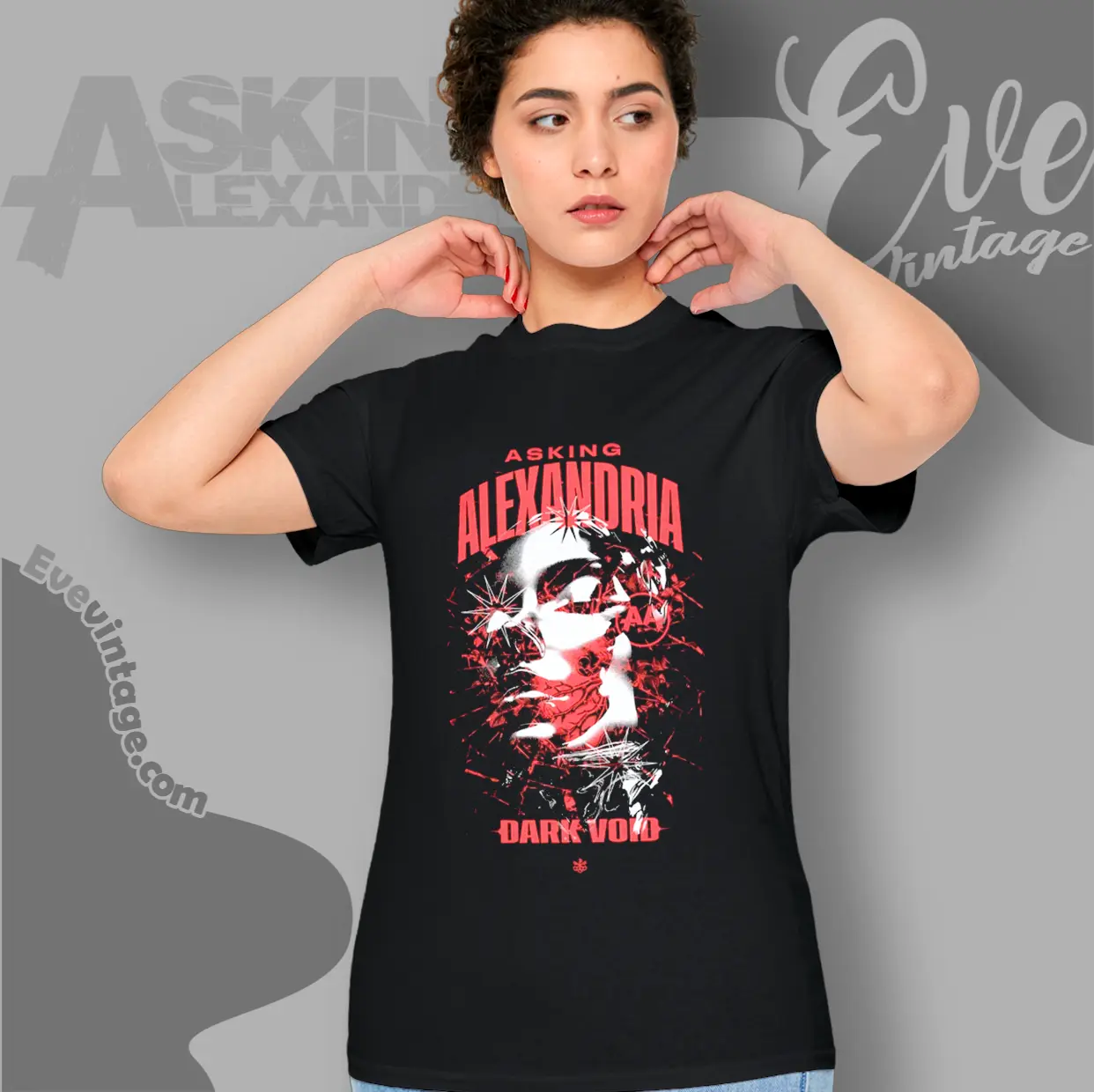 asking alexandria dark void women t shirt asking alexandria dark void women t shirt