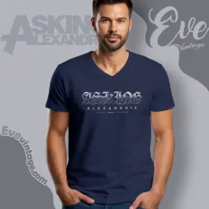 asking alexandria omg v neck tshirt
