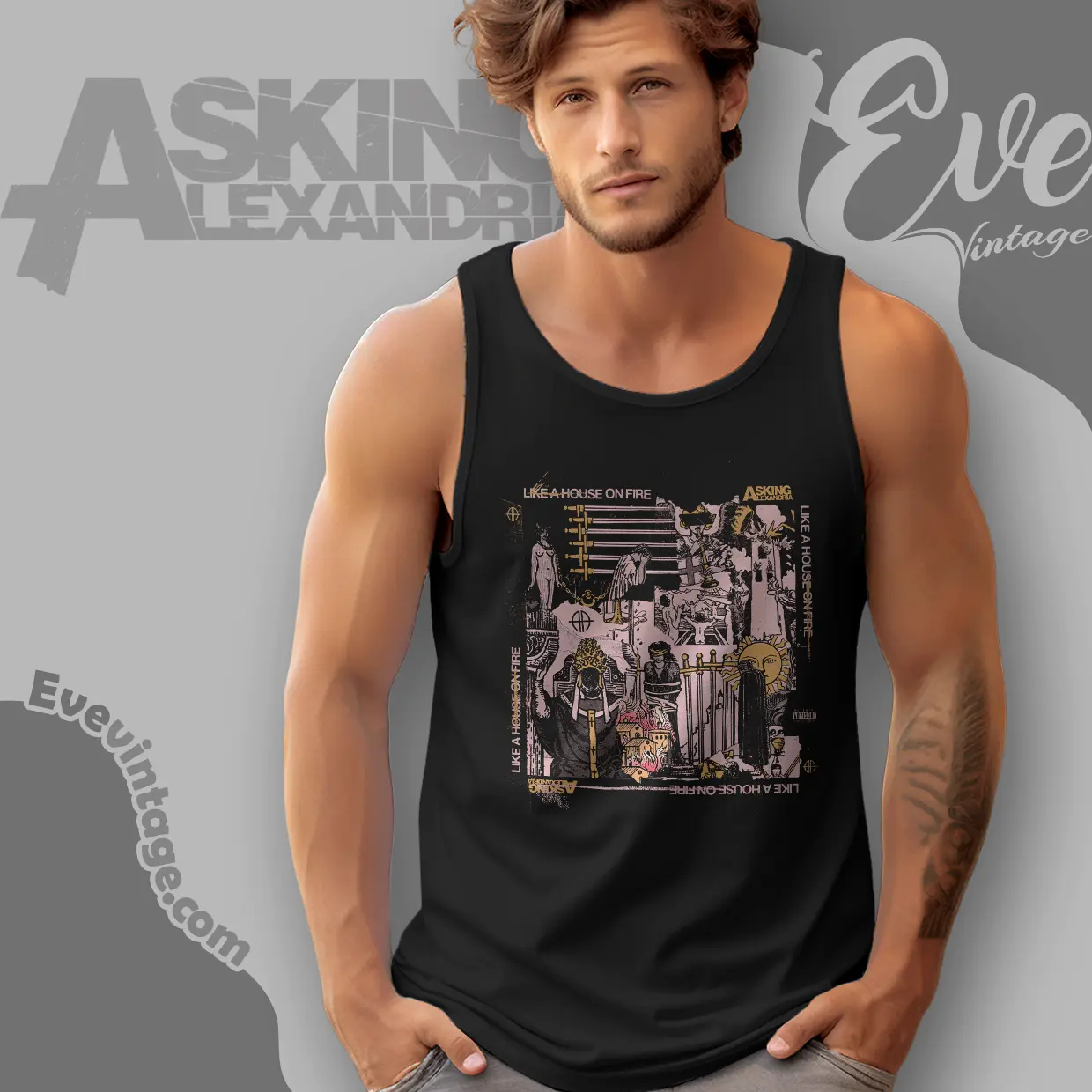 asking alexandria shirt like a house on fire tank top racerback asking alexandria shirt like a house on fire tank top racerback