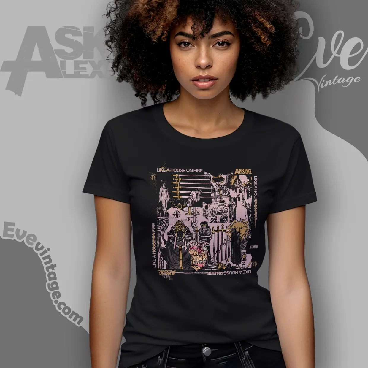 asking alexandria shirt like a house on fire women t shirt asking alexandria shirt like a house on fire women t shirt