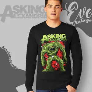 asking alexandria slime monster long sleeve tee