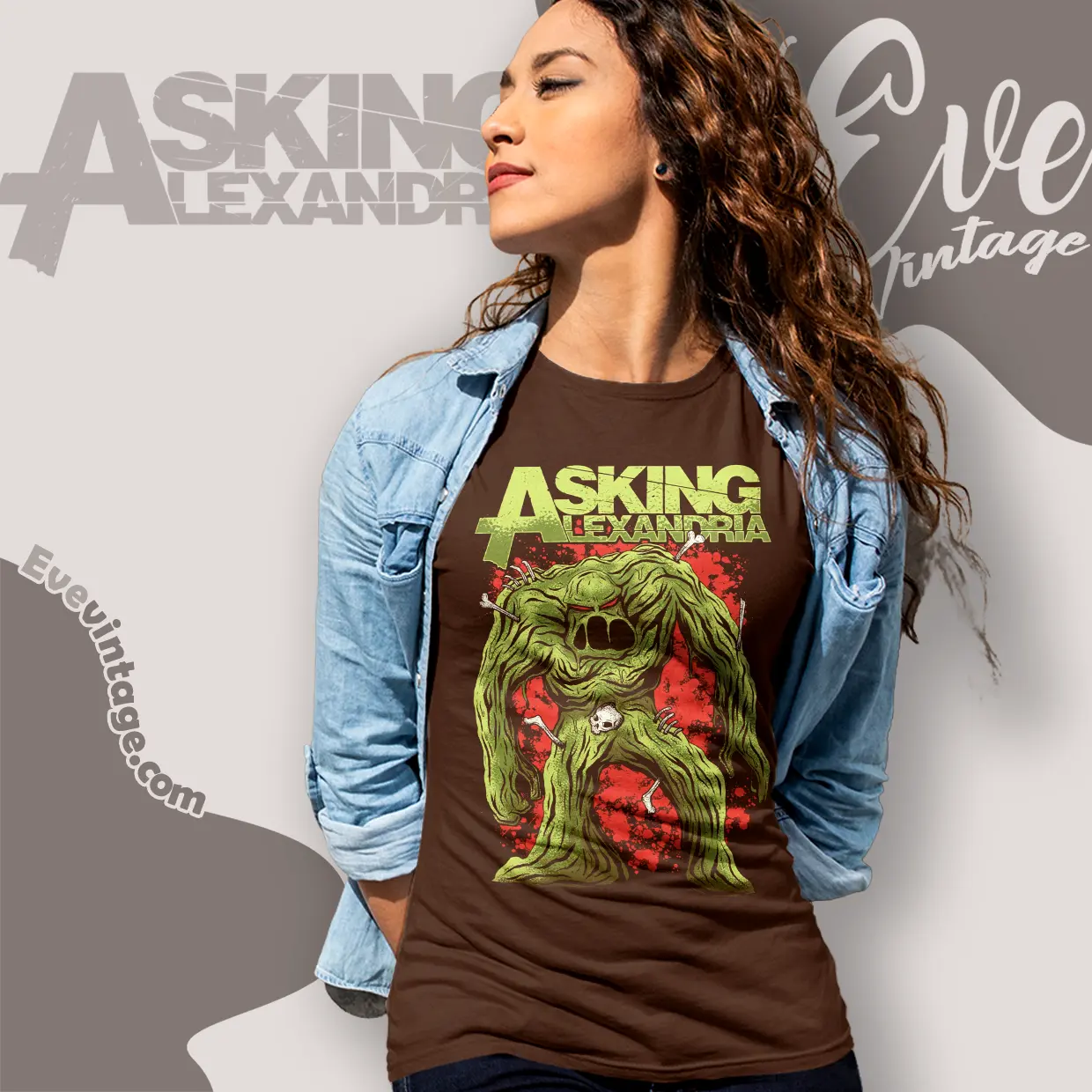 asking alexandria slime monster women t shirt asking alexandria slime monster women t shirt