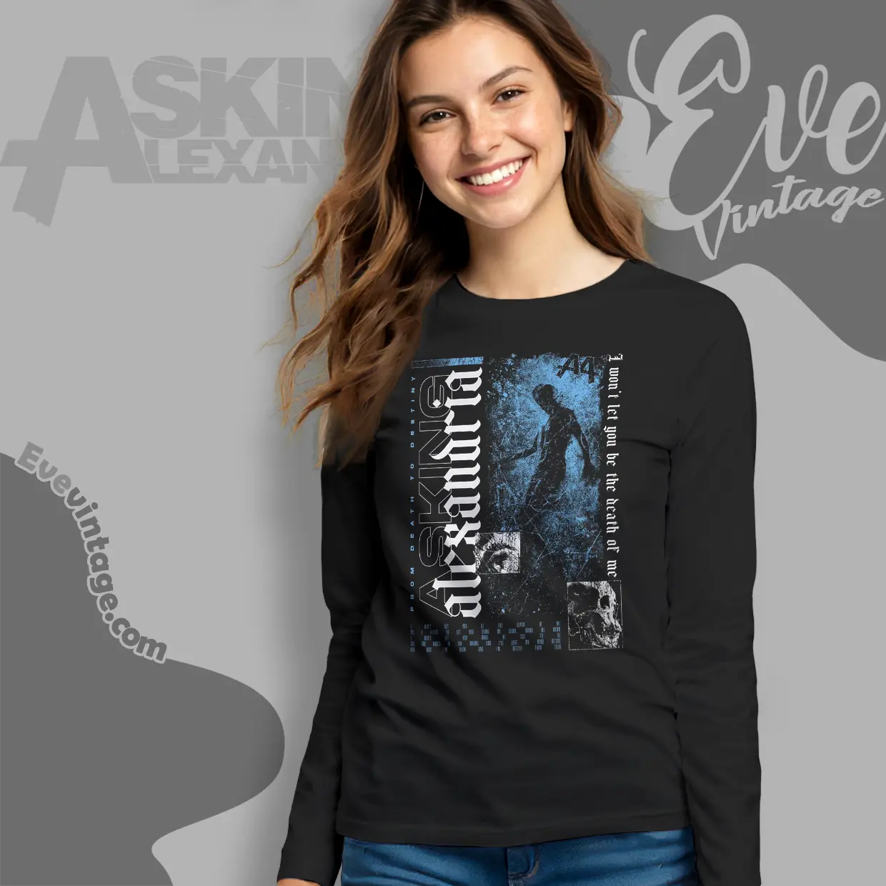 asking alexandria the death of me long sleeve tee asking alexandria the death of me long sleeve tee