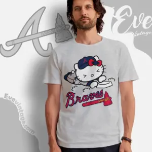 atlanta braves hello kitty sliding into home t shirt