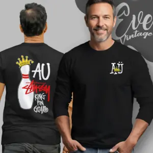 au stussy king pin gear long sleeve t shirt