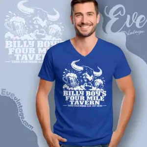 billy boys four mile tavern v neck tshirt