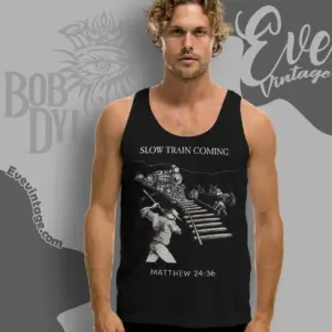 bob dylan shirt slow train coming tank top racerback