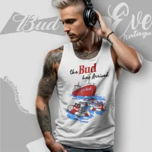 bud beer shitt bud has arrived tank top racerback