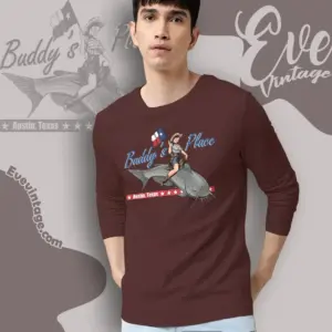 buddys place shirt austin dive bar long sleeve tee