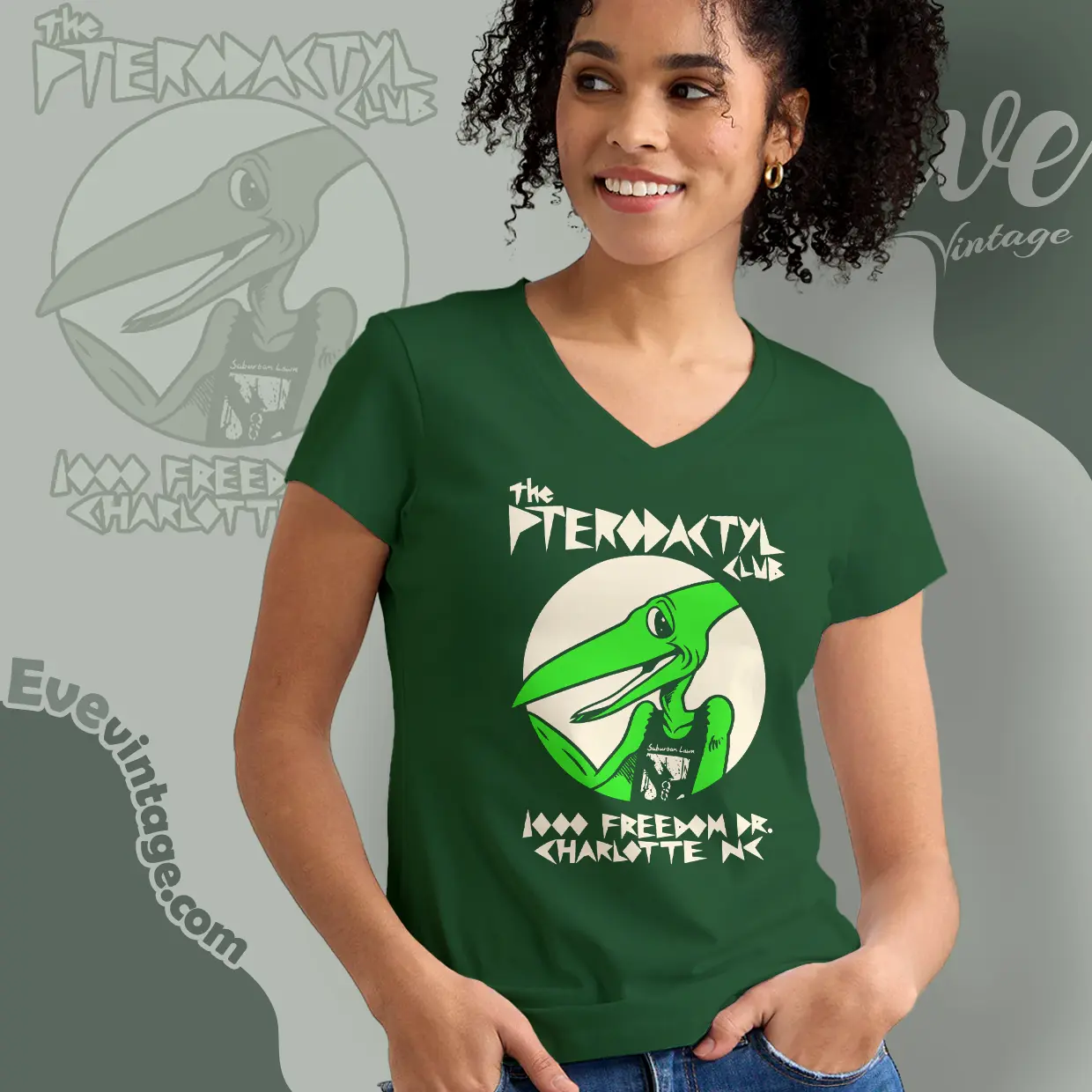 chalotte pterodactyl club shirt north carolina dive bar v neck tshirt chalotte pterodactyl club shirt north carolina dive bar v neck tshirt